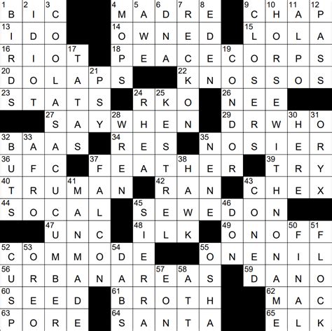 renowned nyt crossword